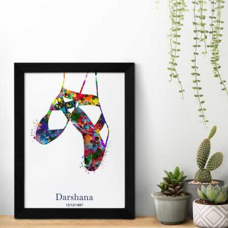 Colour Splash Ballet-legs with Shoes With Personalised Name