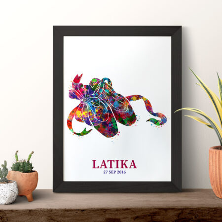 Colour Splash Ballet- Shoes With Personalised Name