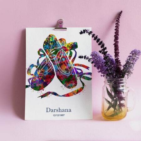 Colour Splash Ballet- Shoes With Personalised Name