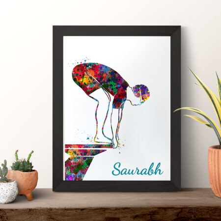 Colour Splash Boy on Swimming Stand Board