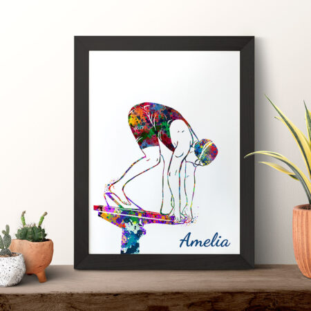 Colour Splash Girl on Swimming Stand Board