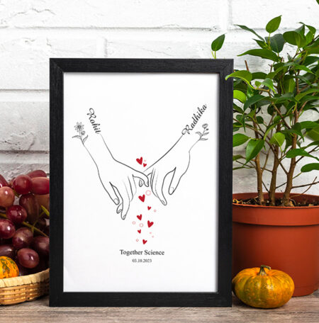 Couple Holding Hands Frame - Personalized