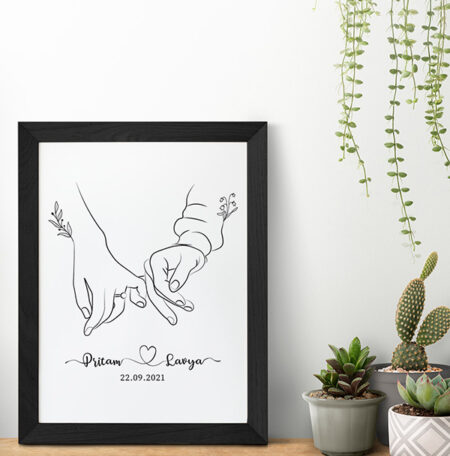 Couple Holding Hands Frame - Personalized