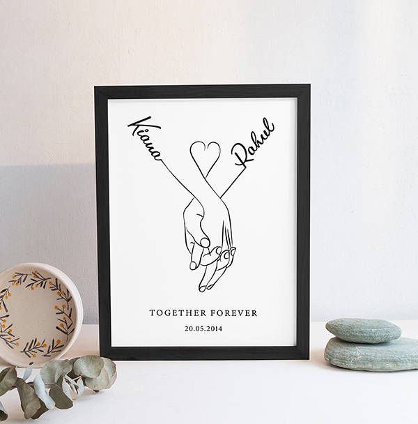 Couple Holding Hands Frame - Personalized