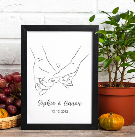 Couple Holding Hands Frame - Personalized