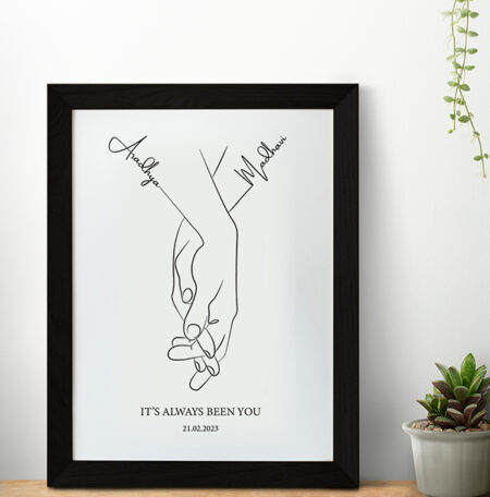 Couple Holding Hands Frame - Personalized