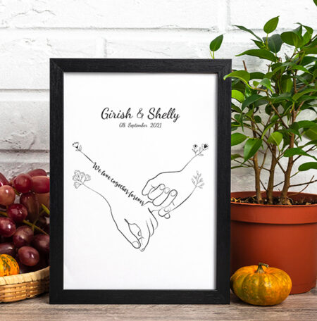 Couple Holding Hands Frame - Personalized