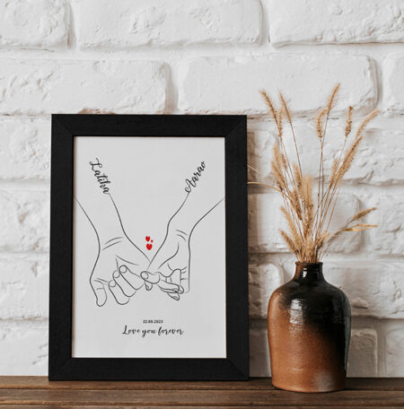Couple Holding Hands Frame - Personalized