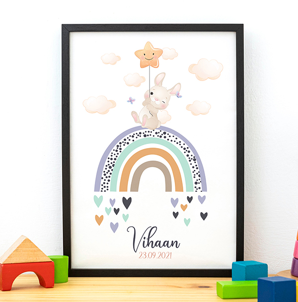 Safari animals with Personalized Initial, Boy or Girl Name, Wall Decore Art - Image 2