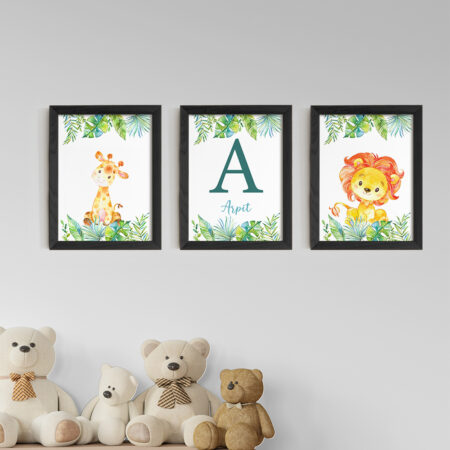 Water Colour cute baby animals set of 3