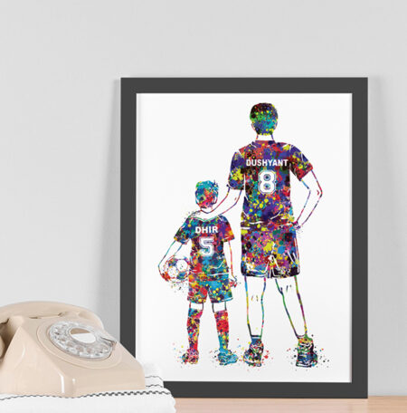 Colour splash foot ball with personalized names